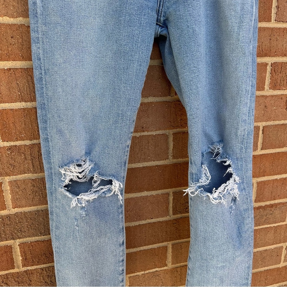 Agolde Toni Light Wash Denim Distressed Jeans Size 24 - Picture 7 of 15